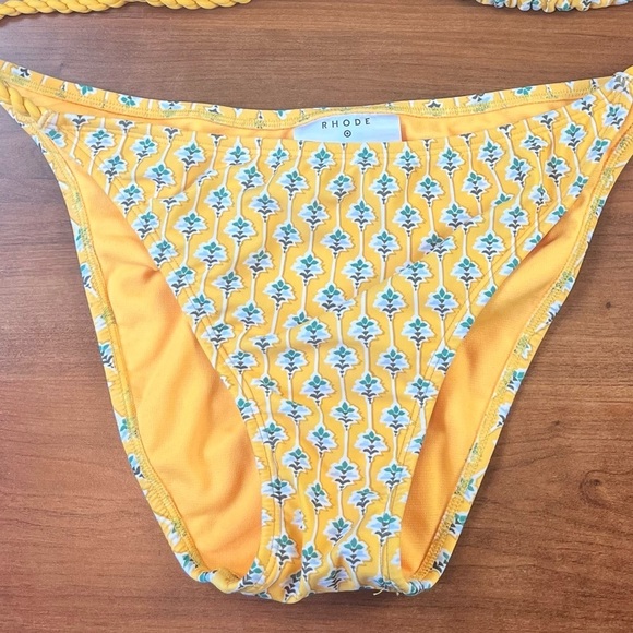 Rhode x Target Dainty Lotus Bikini Sz L Bottoms XL Top In Excellent Condition - Picture 4 of 16
